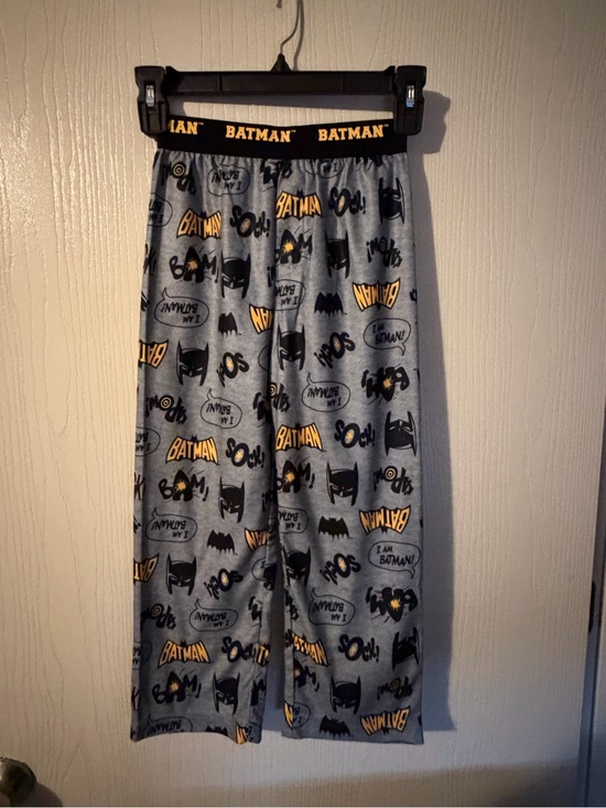 Batman Other - Batman Kids' Gray and Black Pajama Pants with Yellow Accents Size 6 NWT